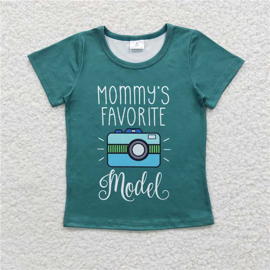 7.24 RTS NO MOQ Summer Baby Girls Short Sleeve GT0162 Short Sleeve Mommy's Favorite model Shirts Tops
