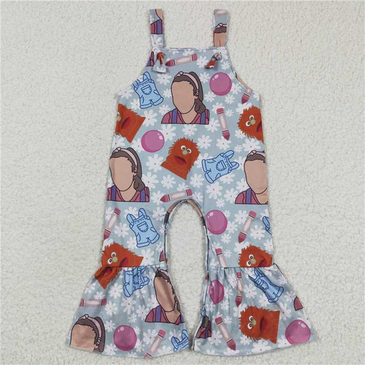 6.25 RTS NO MOQ Summer Baby Girls Bodysuit SR0348 Strap Jumpsuits Teacher Rompers