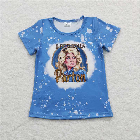 7.24 RTS NO MOQ Summer Baby Girls Short Sleeve GT0213 Sing Short Sleeve Shirts Tops
