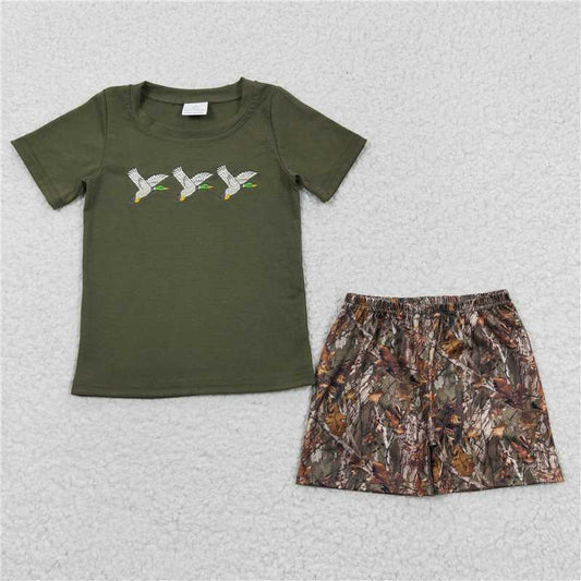 8.8 RTS NO MOQ Baby Boys kids Summer Sets BSSO0238 Camo Duck Summer Shorts Sets