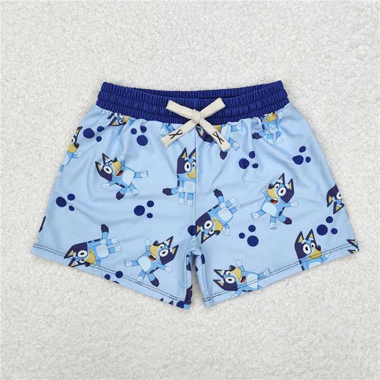5.16 RTS NO MOQ Baby Boys Summer Pants S0137 Blue Dog Trunks Swimsuits
