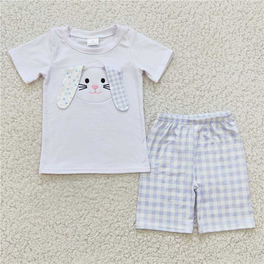 8.11 RTS NO MOQ Baby Boys kids Summer Sets BSSO0090 Easter rabbit shorts sets