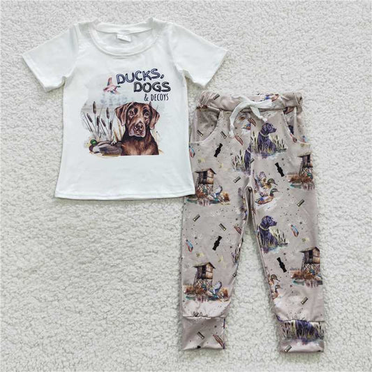 7.3 RTS NO MOQ Baby Boys Summer Sets BSPO0133 Hunting Shirt Pants Clothes Sets