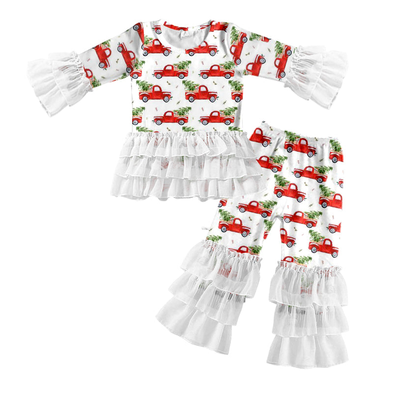 MOQ:5 Christmas Kid Long Sleeve Wholesale Boutique Kid Clothing Outfits