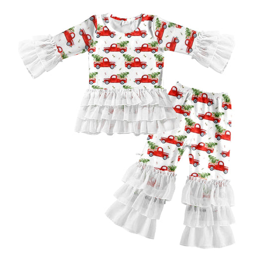 MOQ:5 Christmas Kid Long Sleeve Wholesale Boutique Kid Clothing Outfits