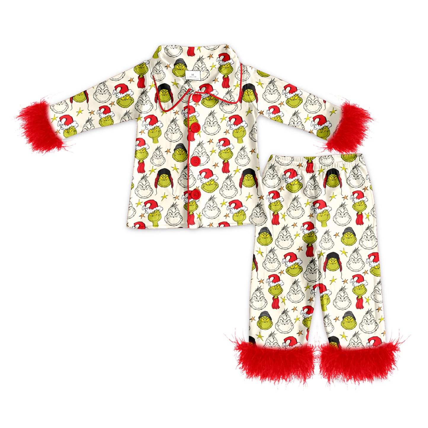 MOQ:5 Red Christmas Cute Kid Long Sleeve Wholesale Boutique Kid Clothing