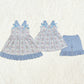 5.24 RTS NO MOQ Summer Sibling Baby Girls Flowers Cakes Straps Bows Rompers Dresses Outfits