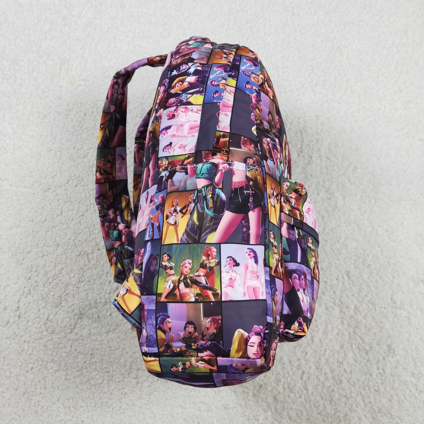Sibling Baby Girls Kids Singer Print Zipper Backpack School Bags RTS