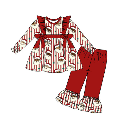 MOQ:5 Red Design Girls long Sleeve Wholesale Boutique Kid Clothing