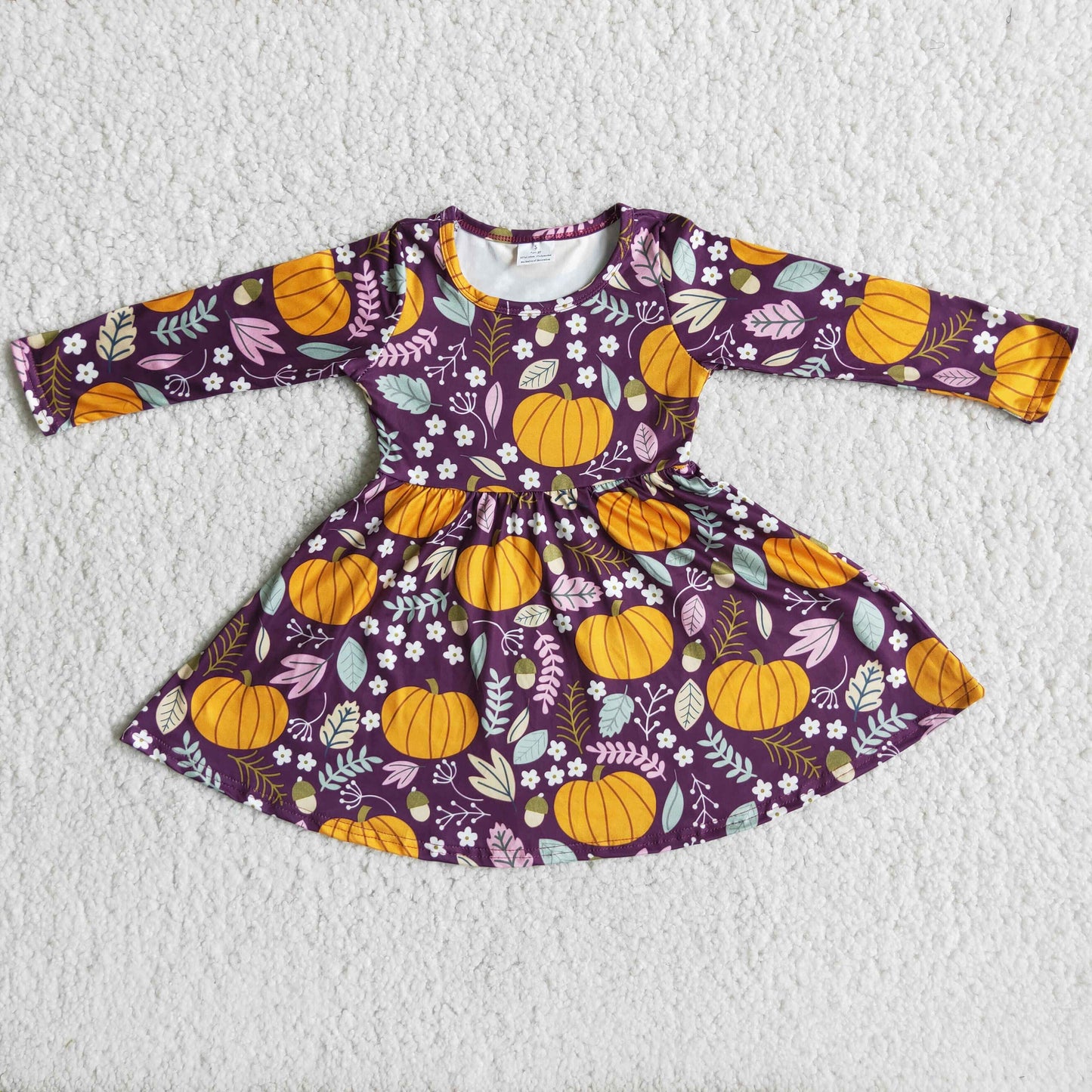 6 A12-14 Cute Pumpkin Cute Children Clothing Kid Summer Boutique Dresses