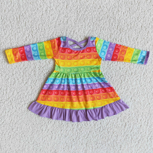 6 A24-28 Colorful Cute Children Clothing Kid Summer Boutique Dresses