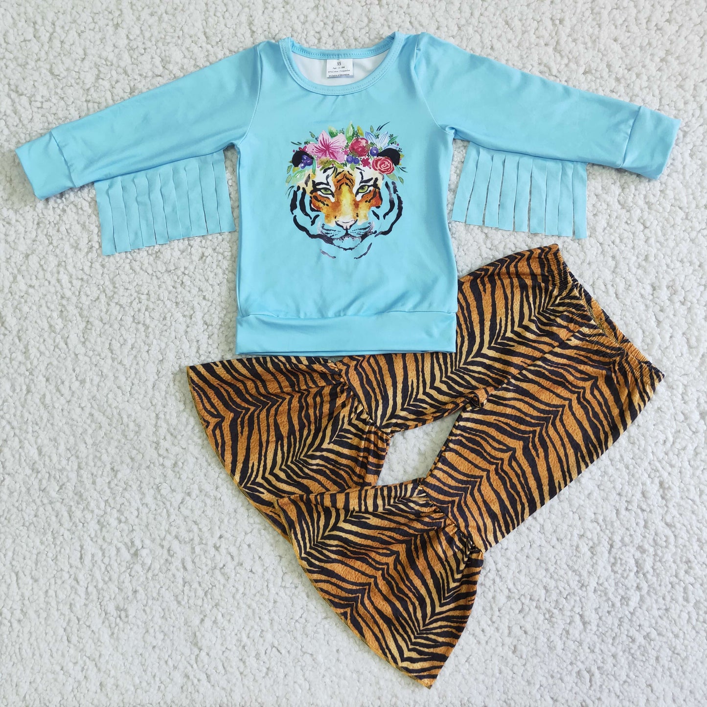 6 A3-18 Tiger Children Long Sleeve Clothing Kid Summer Boutique Outfits