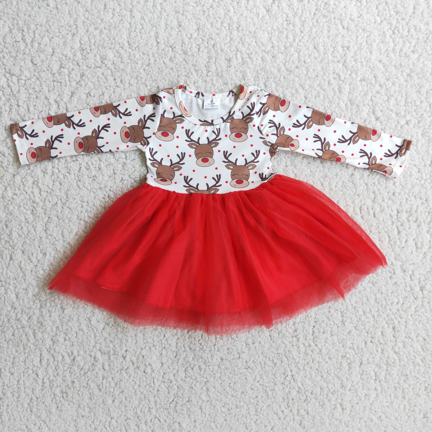 6 A4-20 Red Christmas Children Clothing Kid Summer Boutique Dresses