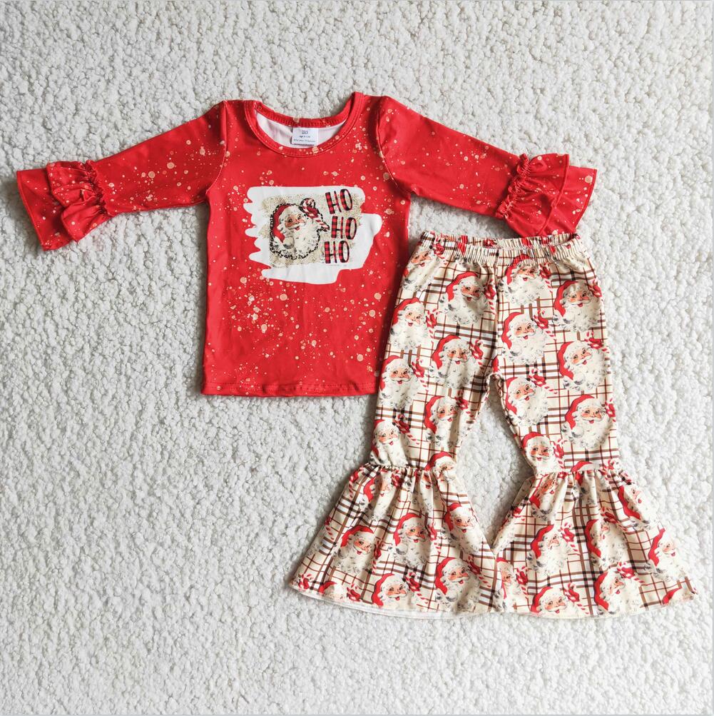 6 A4-27 Baby Girls Christmas Santa Ho Ho Ho Set