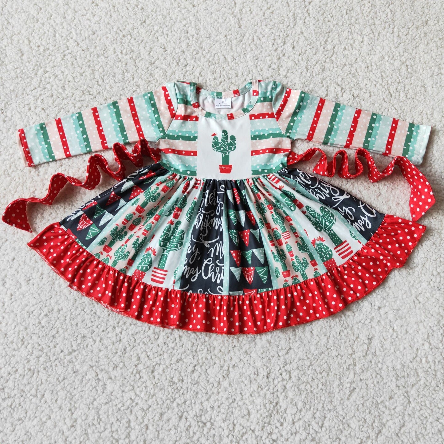 6 A8-20 Christmas Children Clothing Kid Fall Winter Boutique Dresses