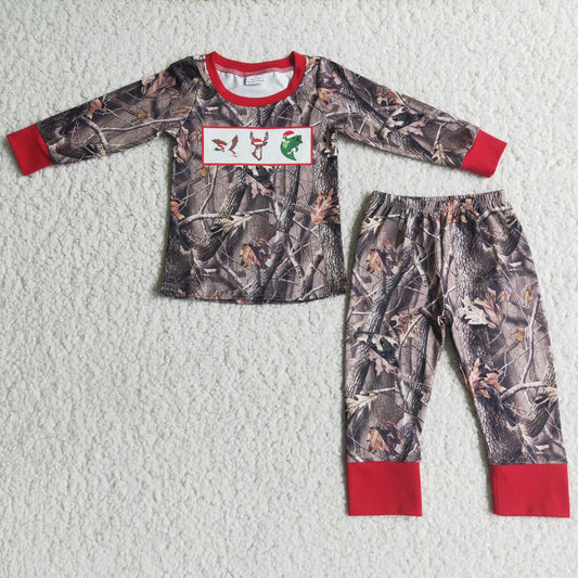 6 A9-13-1 Camo Christmas Cute Girls Children Long Sleeve Clothing Kid Summer Boutique Outfits