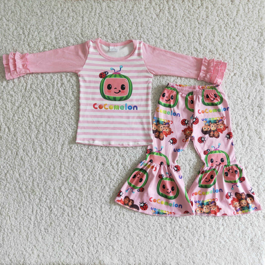 6 B11-23 Pink Children Clothing Long Sleeve Kid Boutique Outfits