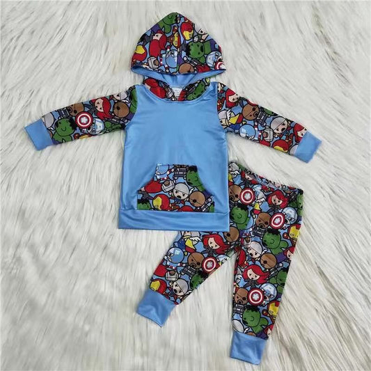 6 B9-37 Boy Cartoon Children Long Sleeve Clothing Kid Summer Boutique Outfits