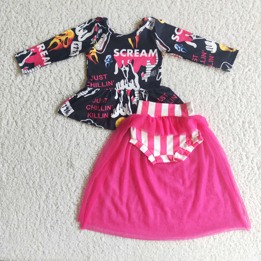 6 C8-24 Pink Halloween Cute summer Bummies Set