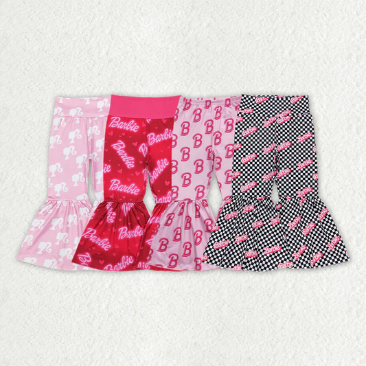 RTS NO MOQ Sibling Baby Girls Trousers Doll Flare Bell Bottom Pants