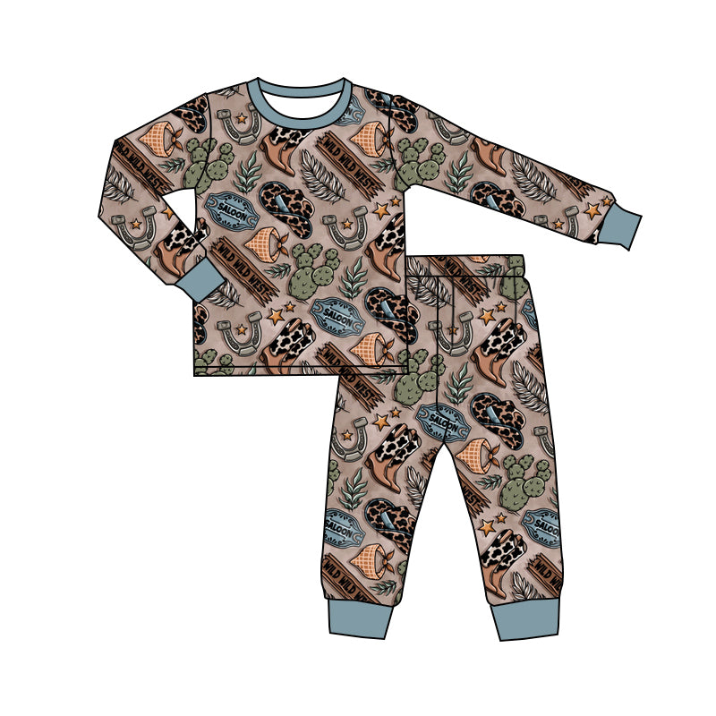 MOQ:5 Cowboy Cute Kid Long Sleeve Wholesale Boutique Kid Clothing