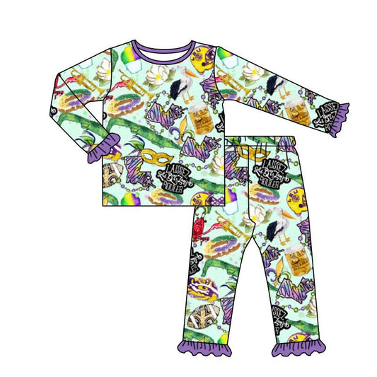 MOQ:5 Cute Kid Pajamas Long Sleeve Wholesale Boutique Kid Clothing