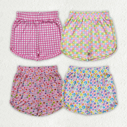 RTS NO MOQ Summer Sibling Baby Girls 4 Colors Sport Shorts Bottoms