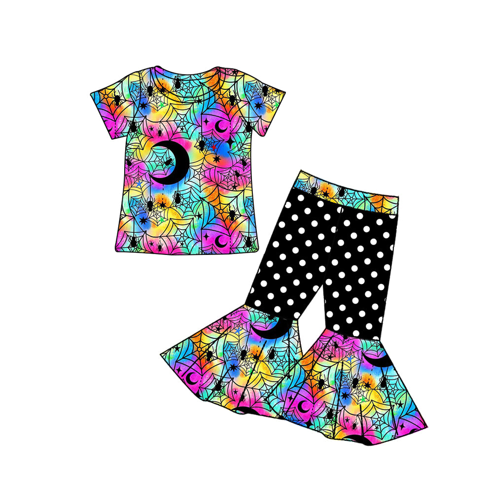 MOQ:5  Colorful Short Sleeve Wholesale Boutique Kid Clothing Set