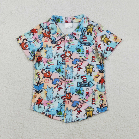 RTS Baby Boys Long Sleeves Dr Reading Buttons Short Sleeves Shirt Tops