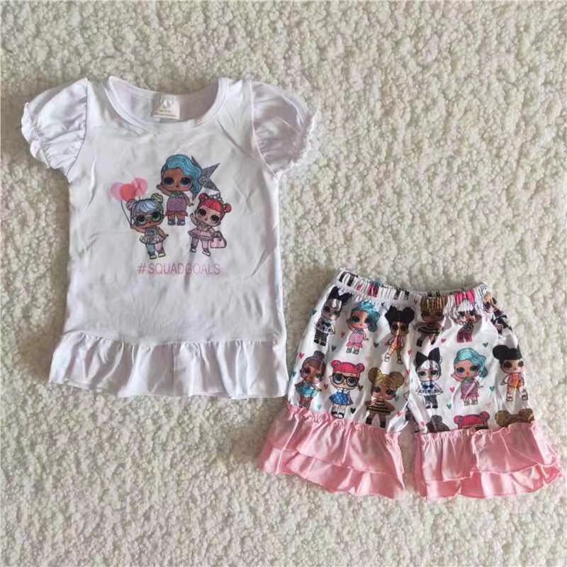 A1-14 Cartoon Pink Short Sets