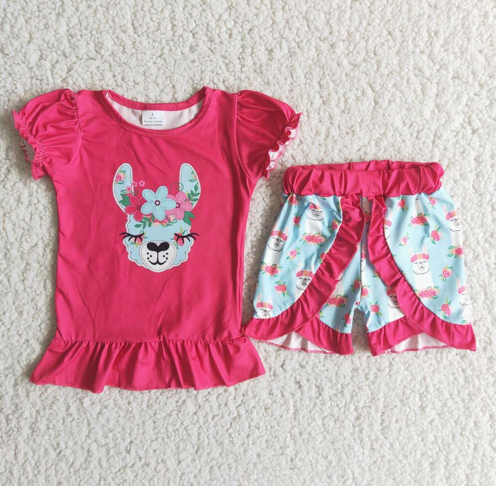 A10-10  Pink Alpaca Girls Outfit