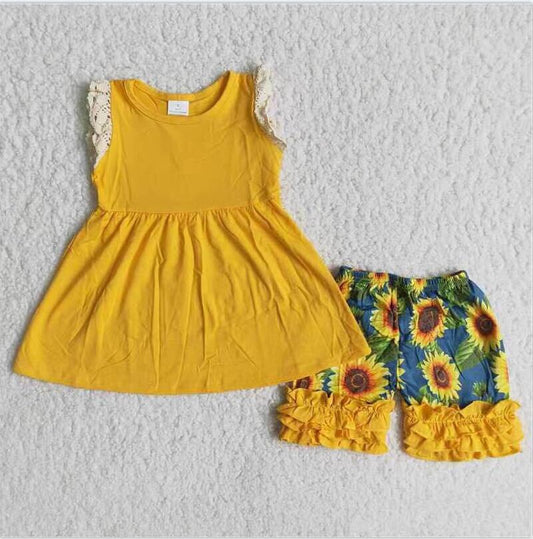 A10-24 Sunflower Girls Orange Icing Shorts Sets