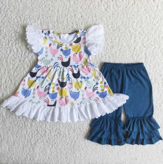 A14-1 Chicken Girls Ruffle Short Outfit