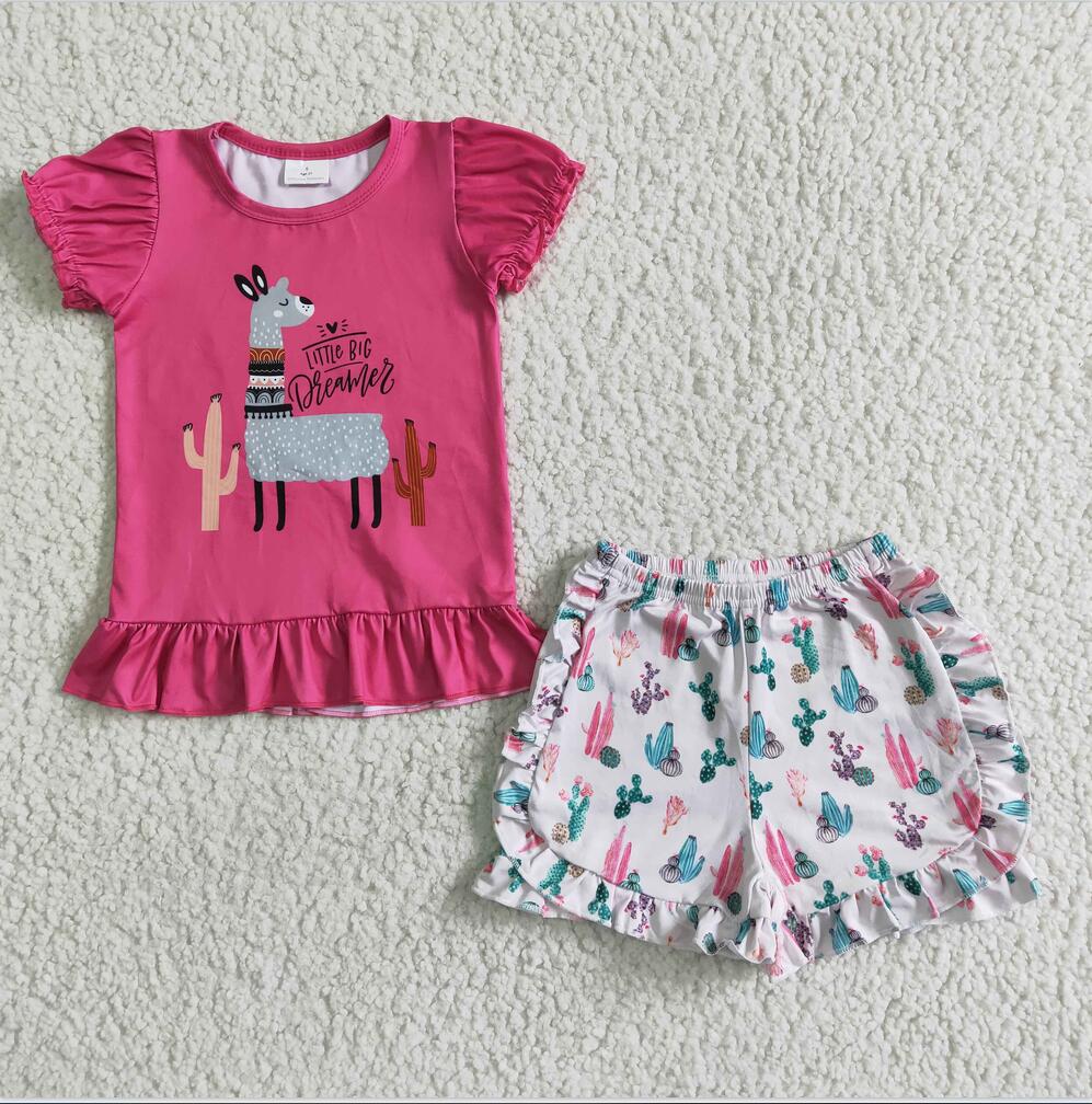 A14-2 Rose Red Summer Girl Short Outfit