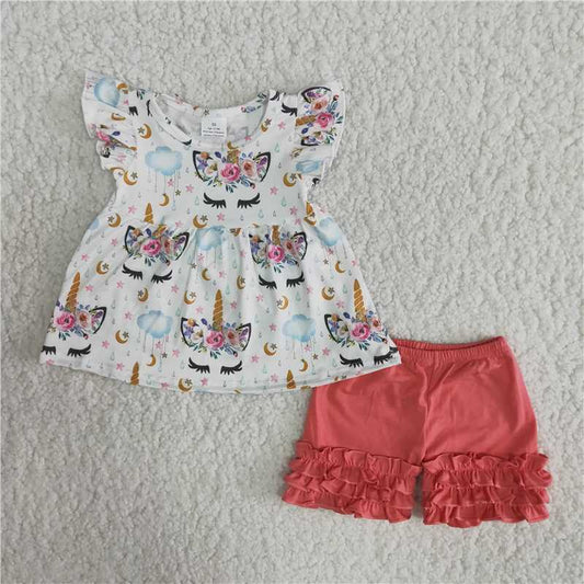 A15-11 Unicorn Summer Girl Short Outfit