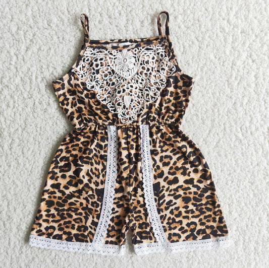 A15-12 Leopard Summer Girl Short Jumpsuit