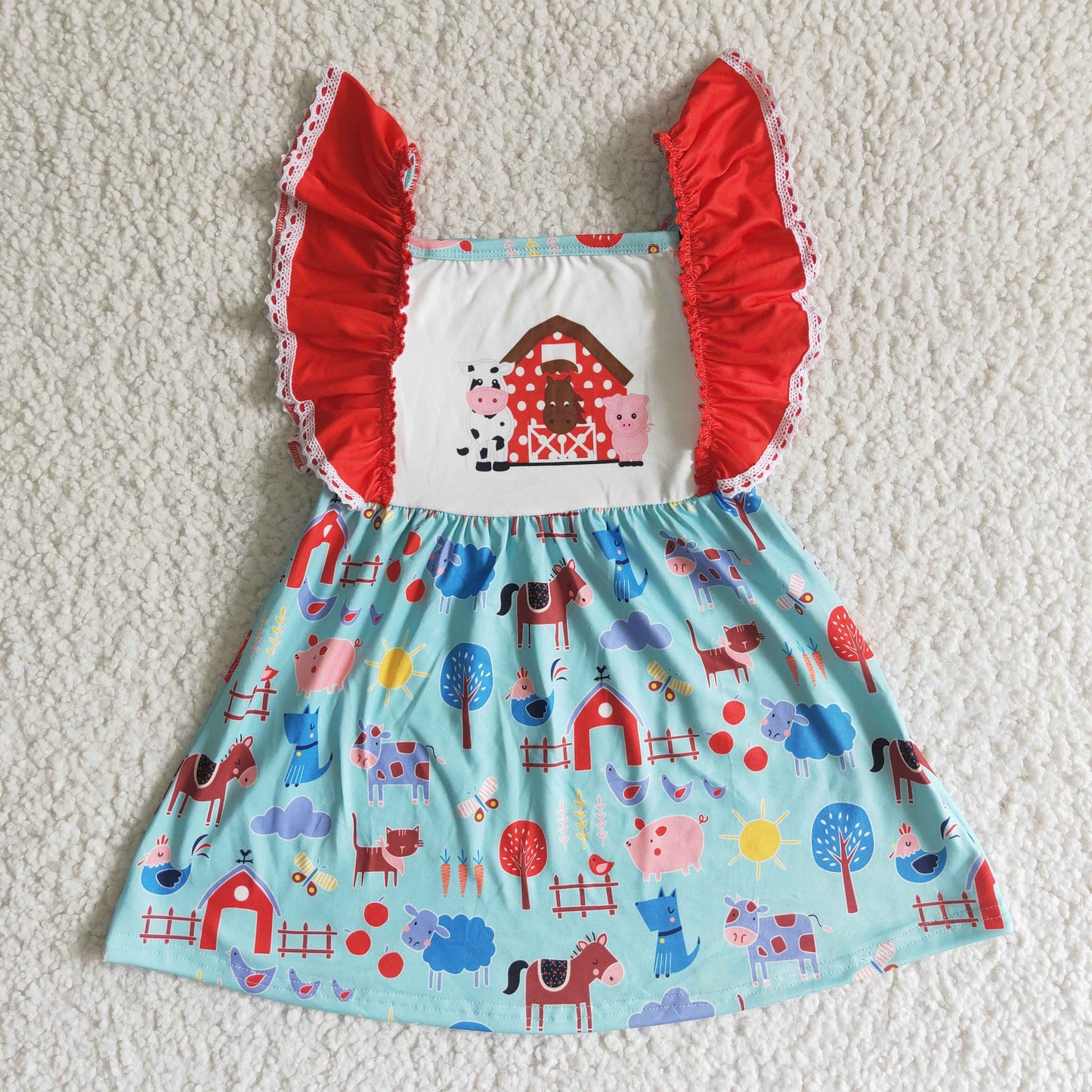 A15-4 Farm Baby Girls Cute Summer Dress