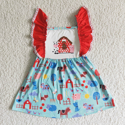 A15-4 Farm Baby Girls Cute Summer Dress