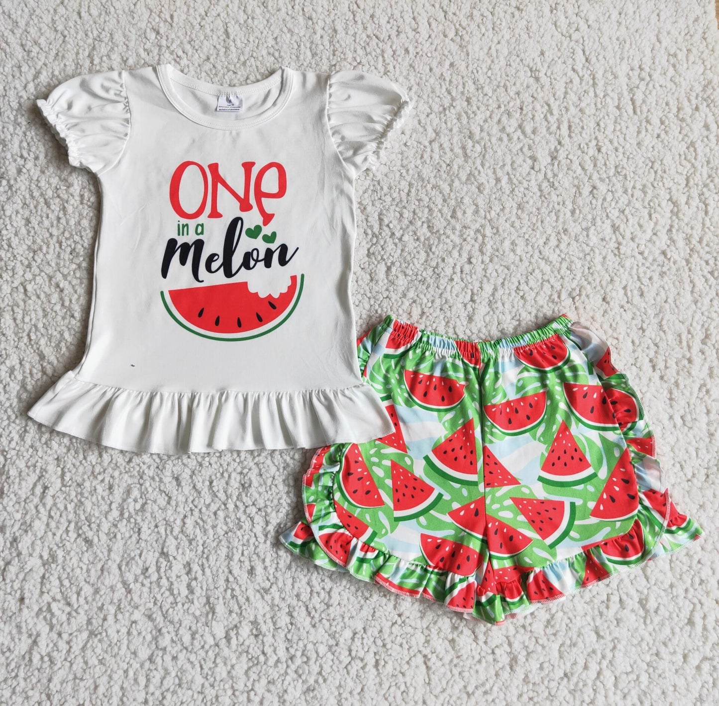 A5-22 Watermelon Summer Shorts Sets