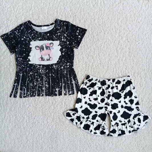 A5-23 Summer Cow Print Short Sets