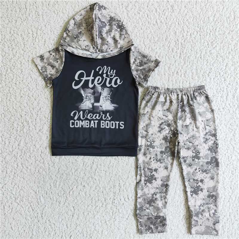 A6-10  Camo Boy Short Pant Sets