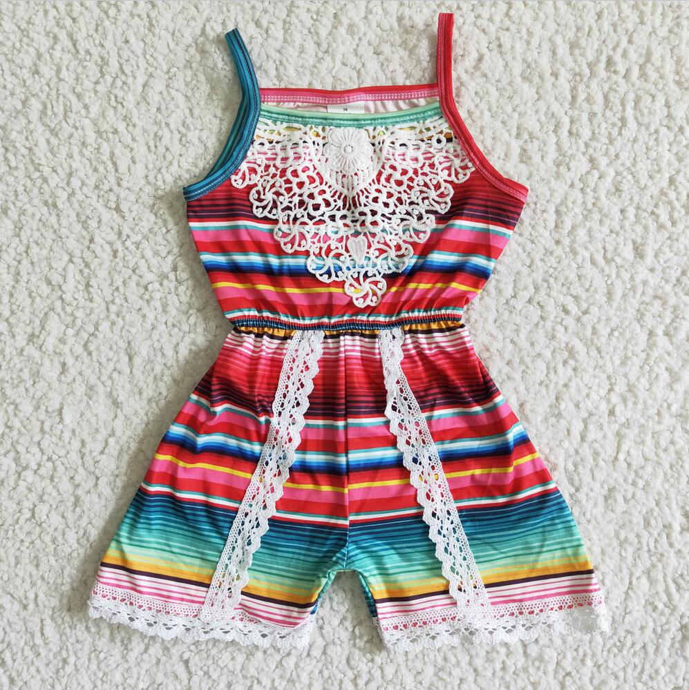 A7-1 Colorful Summer Girl Short Jumpsuit