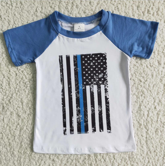 A9-17 4th of July desig short sleeve raglan shirt