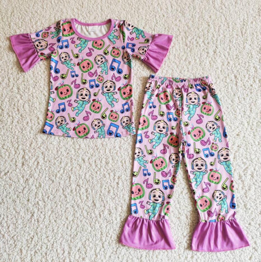 B1-12 Hot Sale Cute Girls Pant Sets Boutique Outfit