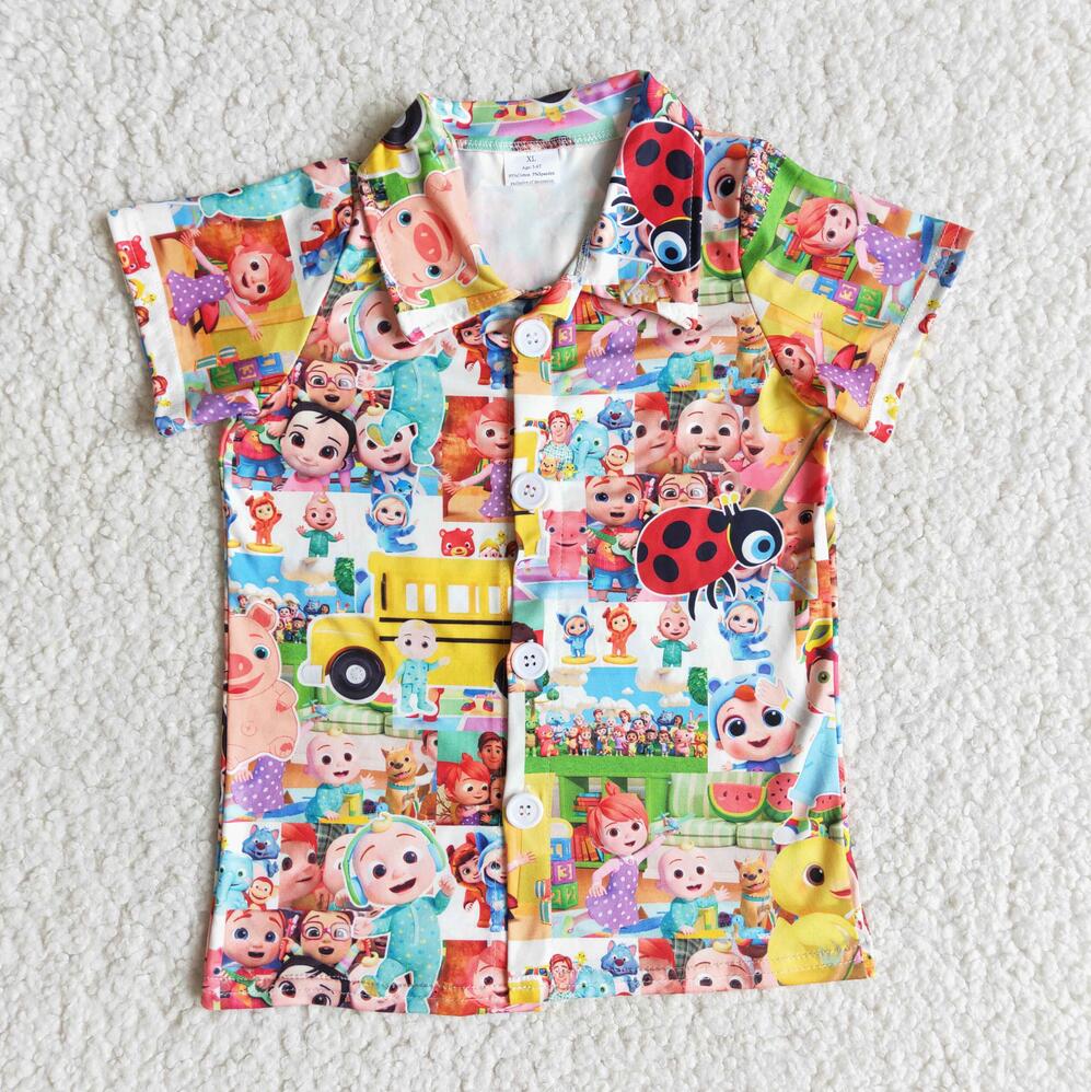B1-30 Cute desig short sleeve raglan shirt