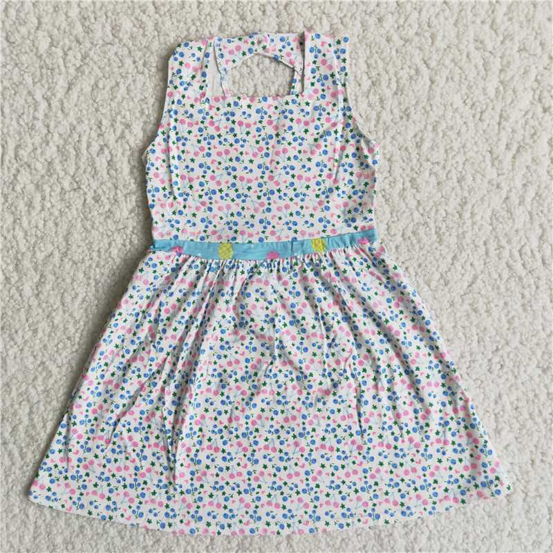 B10-21 Floral Summer Girl Short Dress