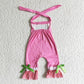 B10-30 Watermelon Summer Girl Short Jumpsuit