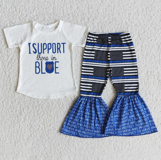 B14-23 I Support Those in Blue Boutique Outfit