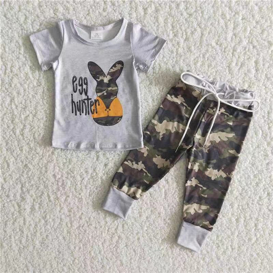 B16-23 Easter camo 2pcs Short sleeve Sets Boutique Clothes