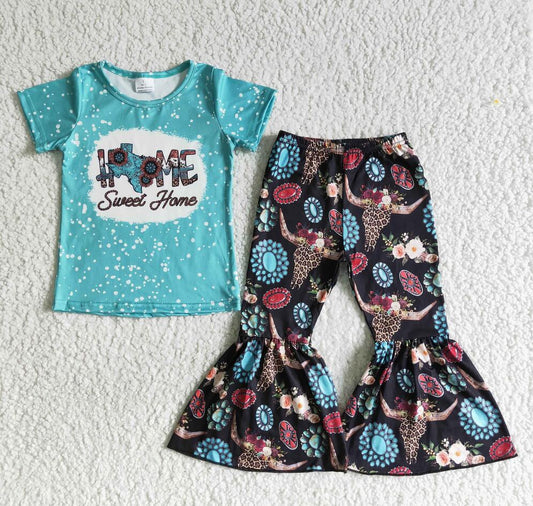 B17-28 Western Design Sweet Home Boutique Girls Outfit